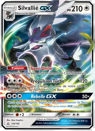 Image de la carte Pokemon Silvallié GX 116/156