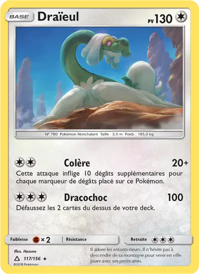 Image de la carte Pokemon Draïeul 117/156