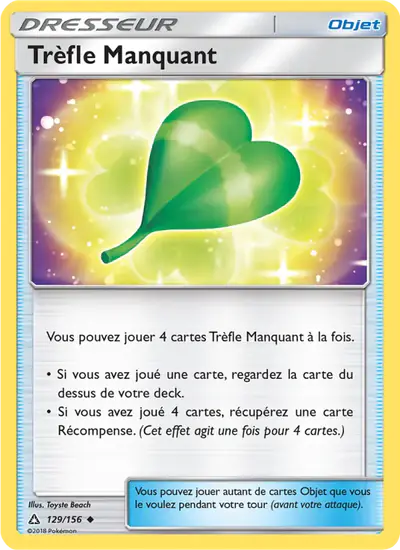 Image de la carte Pokemon Trèfle Manquant 129/156