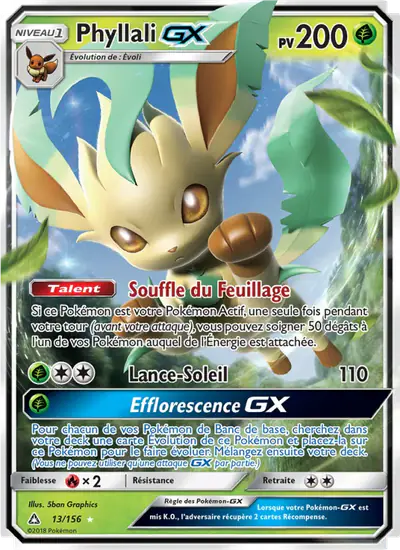 Image de la carte Pokemon Phyllali GX 13/156