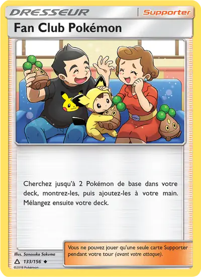 Image de la carte Pokemon Fan Club Pokémon 133/156