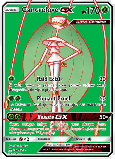 Image de la carte Pokemon Cancrelove GX 140/156