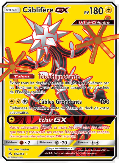 Image de la carte Pokemon Câblifère GX 142/156