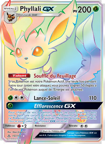 Image de la carte Pokemon Phyllali GX 157/156