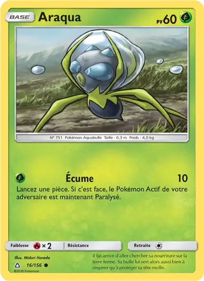 Image de la carte Pokemon Araqua 16/156