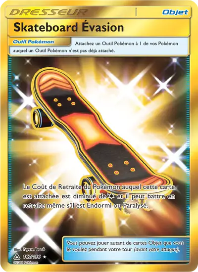 Image de la carte Pokemon Skateboard Évasion 167/156