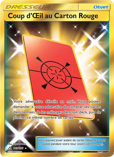 Image de la carte Pokemon Coup d'Œil au Carton Rouge 169/156