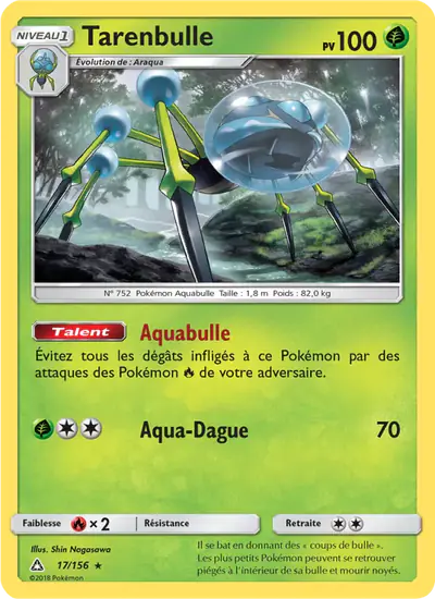 Image de la carte Pokemon Tarenbulle 17/156