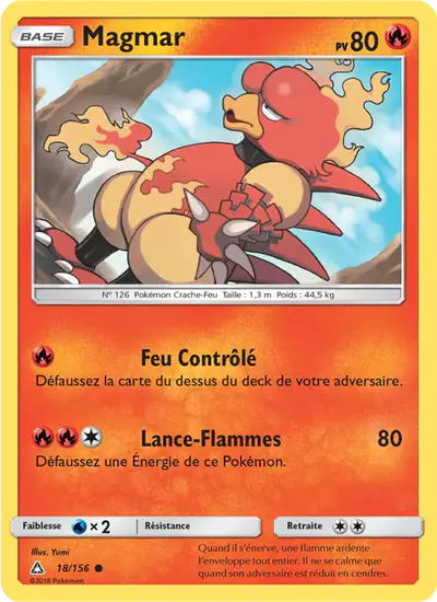 Image de la carte Pokemon Magmar 18/156