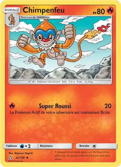 Image de la carte Pokemon Chimpenfeu 22/156
