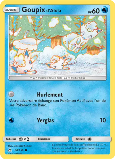 Image de la carte Pokemon Goupix d'Alola 30/156