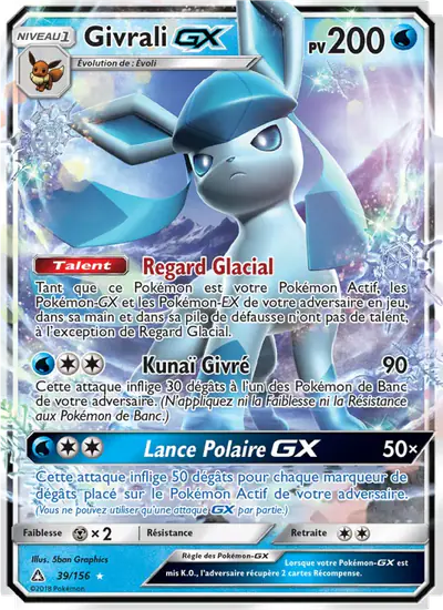 Image de la carte Pokemon Givrali GX 39/156