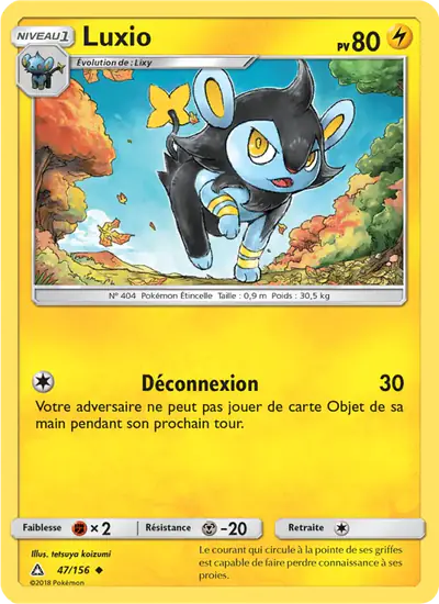 Image de la carte Pokemon Luxio 47/156