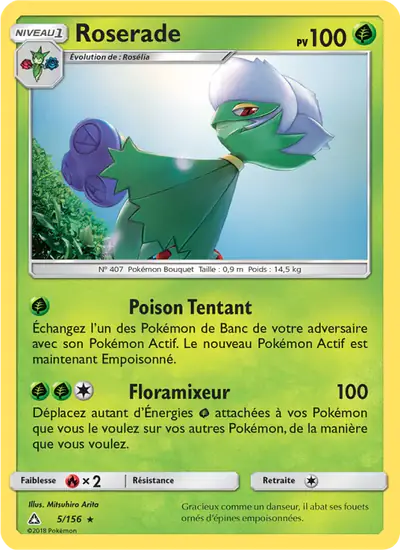 Image de la carte Pokemon Roserade 5/156