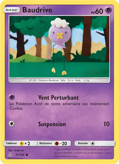 Image de la carte Pokemon Baudrive 51/156