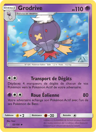 Image de la carte Pokemon Grodrive 52/156