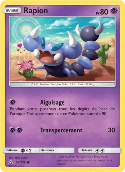 Image de la carte Pokemon Rapion 54/156