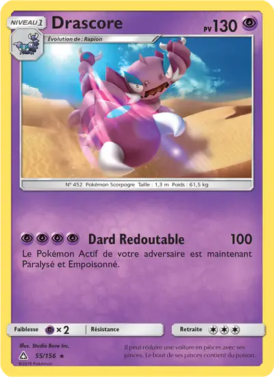 Image de la carte Pokemon Drascore 55/156