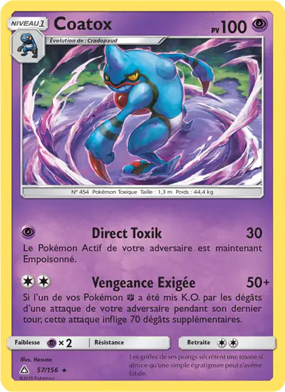 Image de la carte Pokemon Coatox 57/156