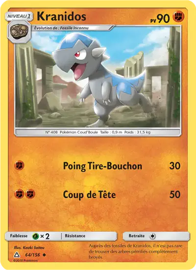 Image de la carte Pokemon Kranidos 64/156
