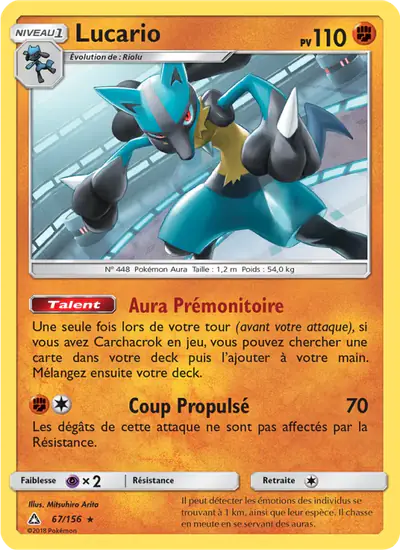 Image de la carte Pokemon Lucario 67/156