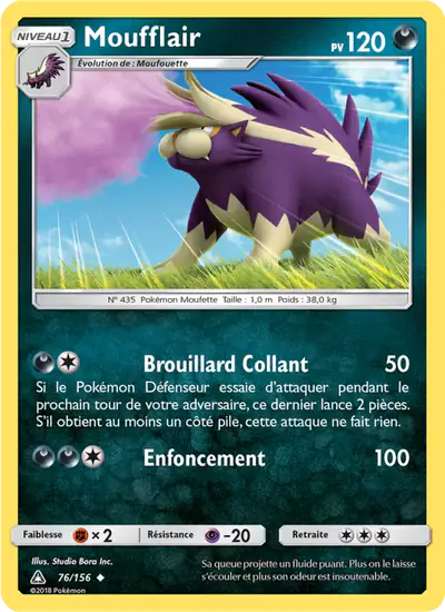 Image de la carte Pokemon Moufflair 76/156