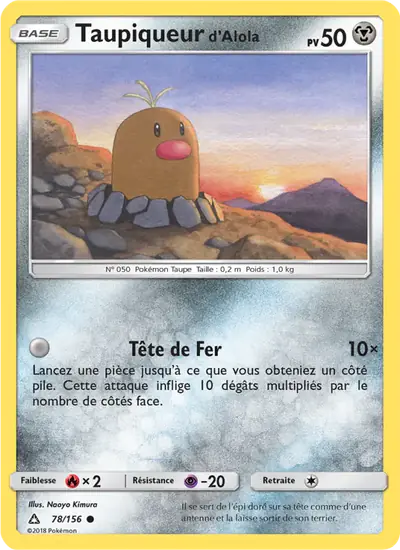 Image de la carte Pokemon Taupiqueur d'Alola 78/156
