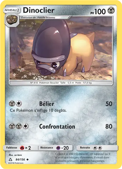 Image de la carte Pokemon Dinoclier 84/156