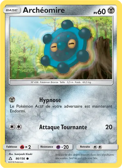 Image de la carte Pokemon Archéomire 86/156
