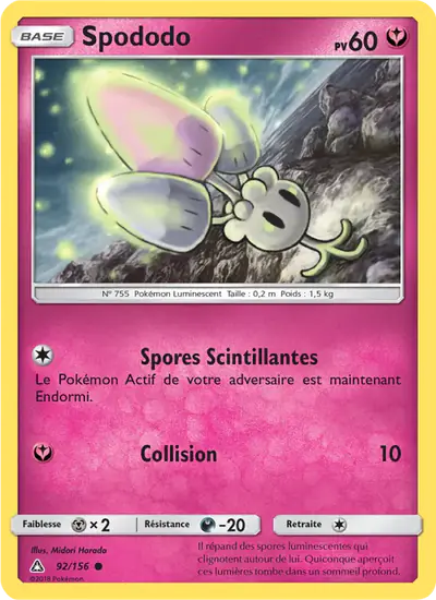 Image de la carte Pokemon Spododo 92/156