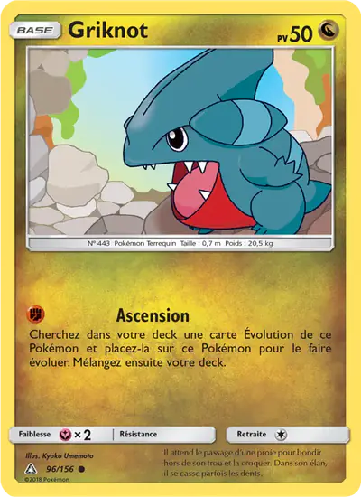 Image de la carte Pokemon Griknot 96/156