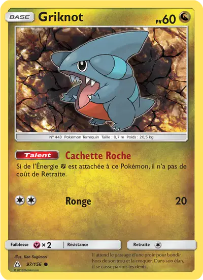 Image de la carte Pokemon Griknot 97/156