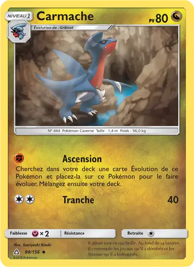 Image de la carte Pokemon Carmache 98/156