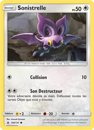 Image de la carte Pokemon Sonistrelle 100/131