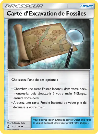 Image de la carte Pokemon Carte d'Excavation de Fossiles 107/131