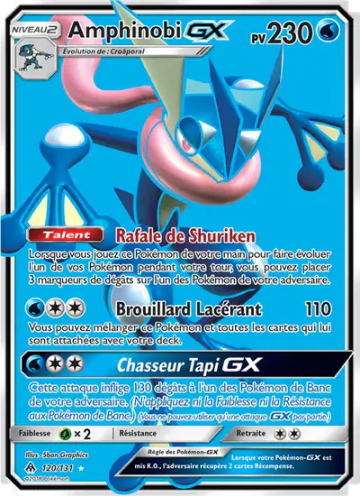 Image de la carte Pokemon Amphinobi GX 120/131