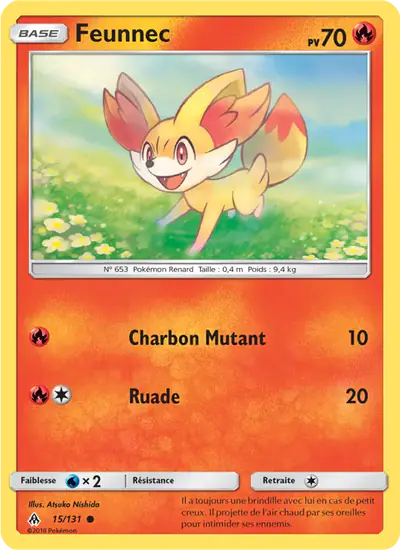 Image de la carte Pokemon Feunnec 15/131