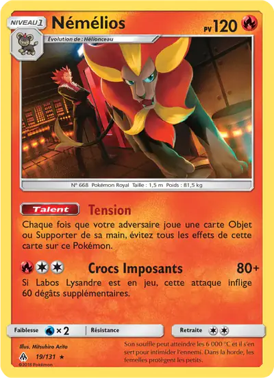 Image de la carte Pokemon Némélios 19/131