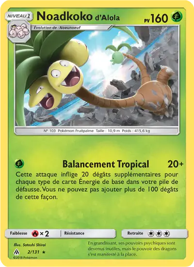 Image de la carte Pokemon Noadkoko d'Alola 2/131