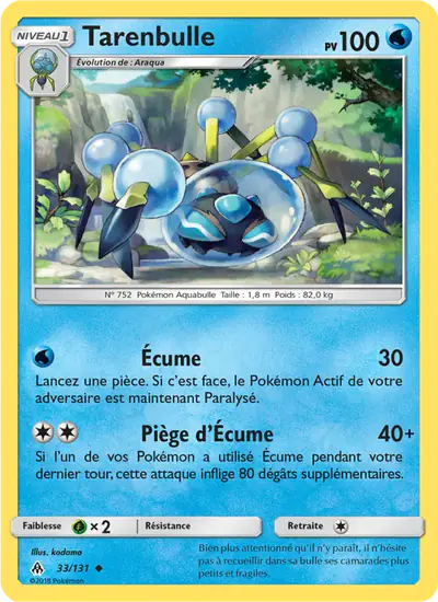 Image de la carte Pokemon Tarenbulle 33/131