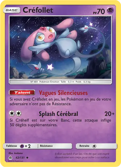 Image de la carte Pokemon Créfollet 42/131