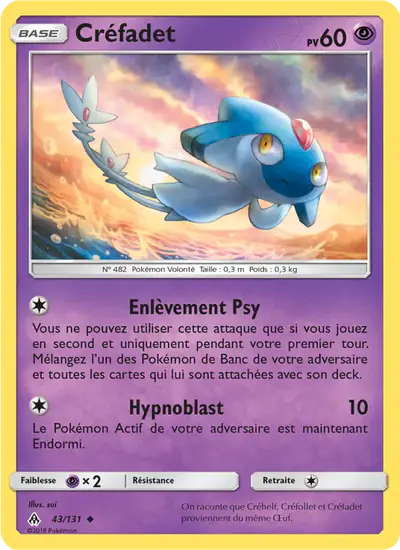 Image de la carte Pokemon Créfadet 43/131