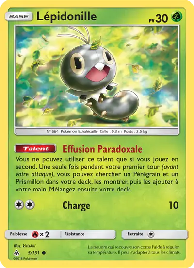 Image de la carte Pokemon Lépidonille 5/131