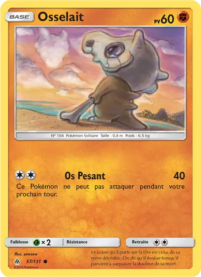 Image de la carte Pokemon Osselait 57/131
