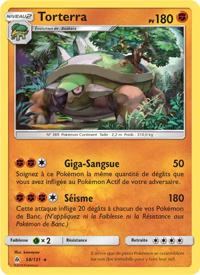 Image de la carte Pokemon Torterra 58/131