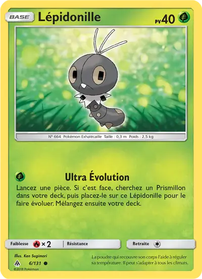 Image de la carte Pokemon Lépidonille 6/131