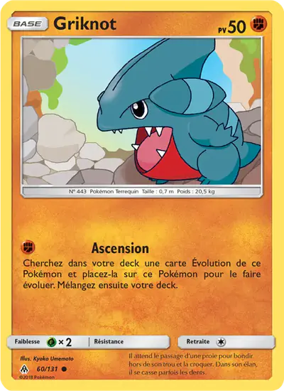Image de la carte Pokemon Griknot 60/131