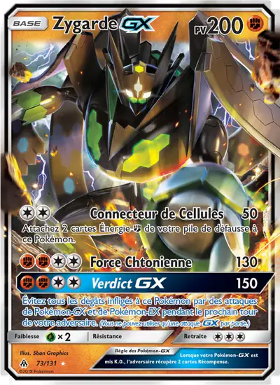 Image de la carte Pokemon Zygarde GX 73/131