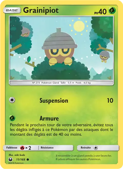 Image de la carte Pokemon Grainipiot 11/168