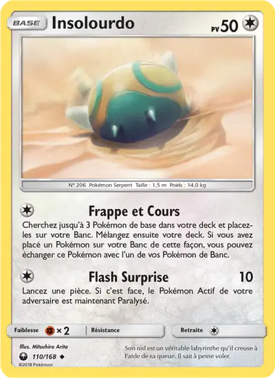 Image de la carte Pokemon Insolourdo 110/168